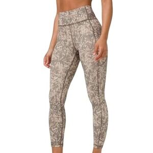 Lululemon Invigorate High Rise Tight 25" Gritstone White Opal Multi Legging S 10